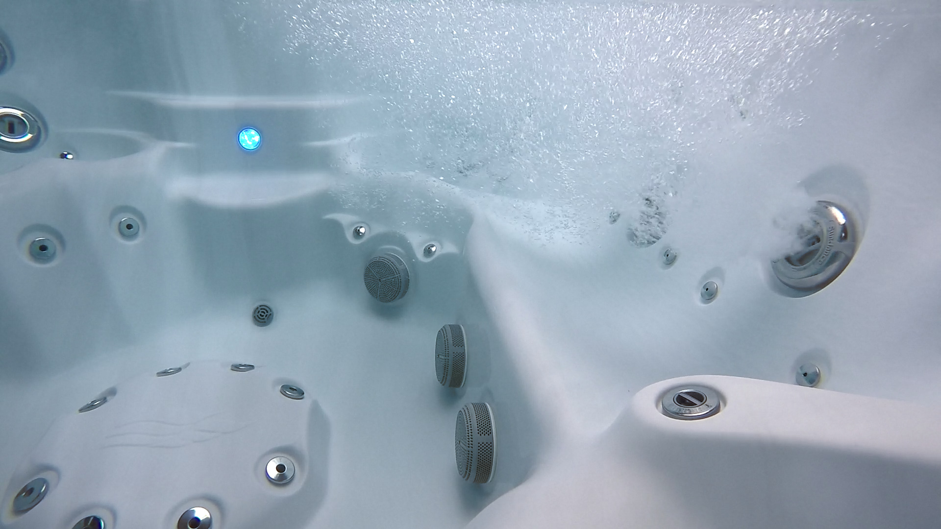 Underwater in a Sundance Spas hot tub